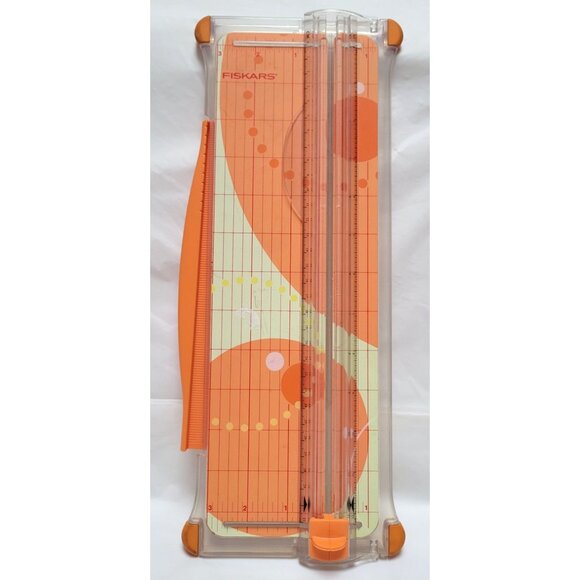 Vintage Fiskars Surecut Deluxe Plastic Paper Trimmer 12" Portable Craft Tool - Picture 1 of 10